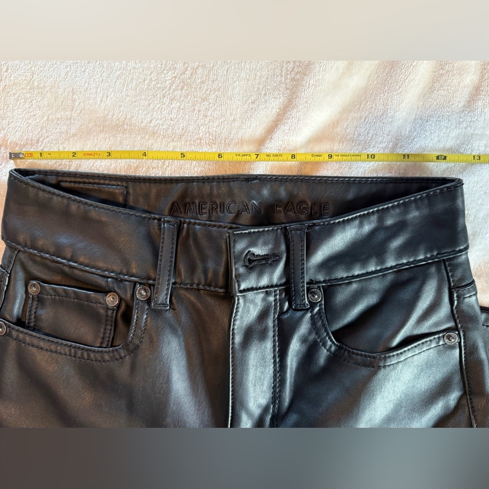 American Eagle Outfitters Shiny Black Faux Leather Pants